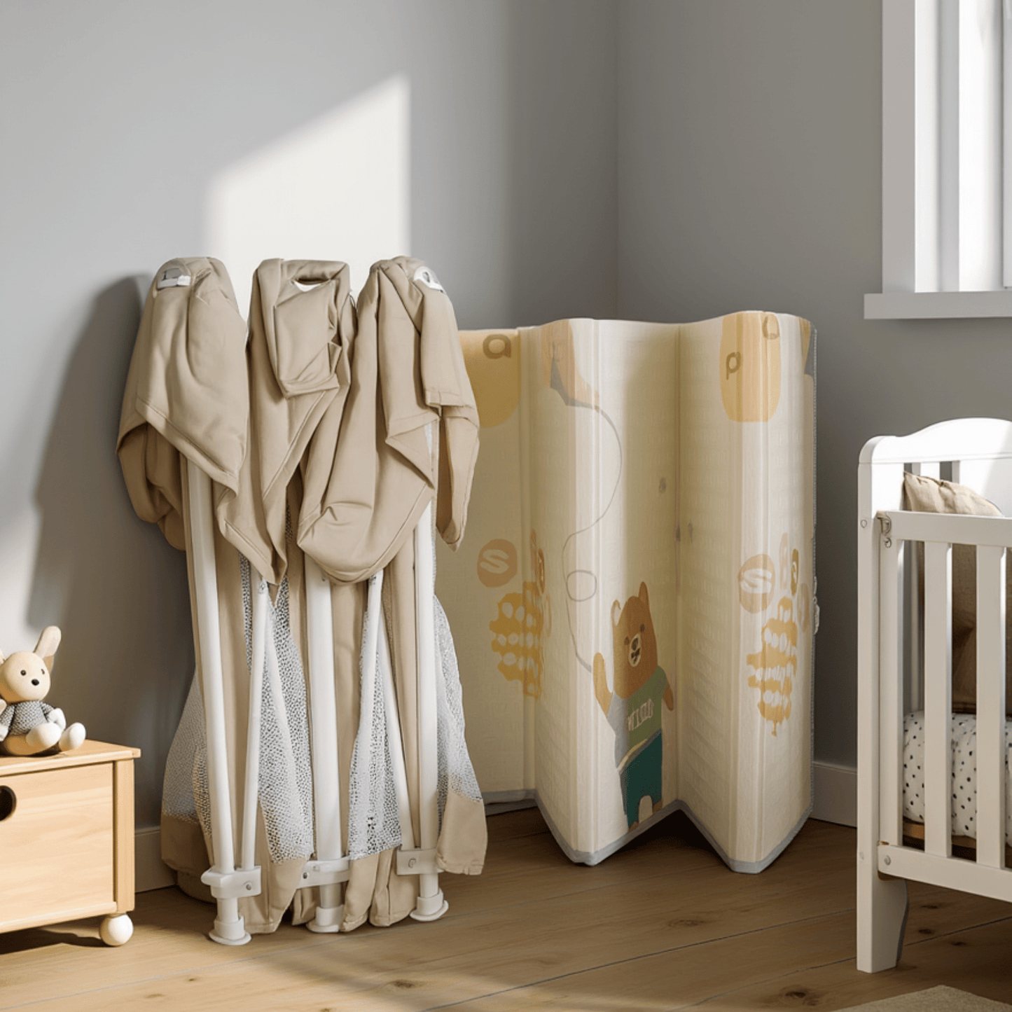 Corral Plegable para Bebé con Alfombra - Jappi Play Team