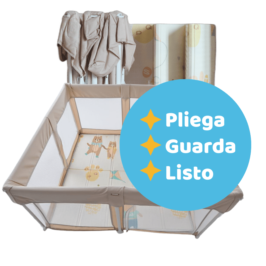 Corral Plegable para Bebé con Alfombra - Jappi Play Team